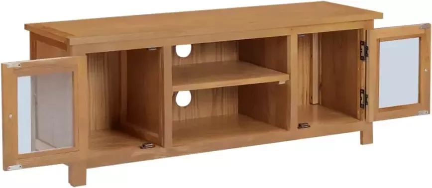 VidaXL -Tv-meubel-110x35x44-cm-massief-eikenhout - Foto 4