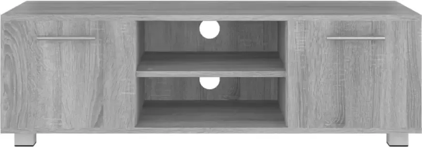 VidaXL -Tv-meubel-110x40x35-cm-bewerkt-hout-grijs-sonoma-eikenkleurig - Foto 4