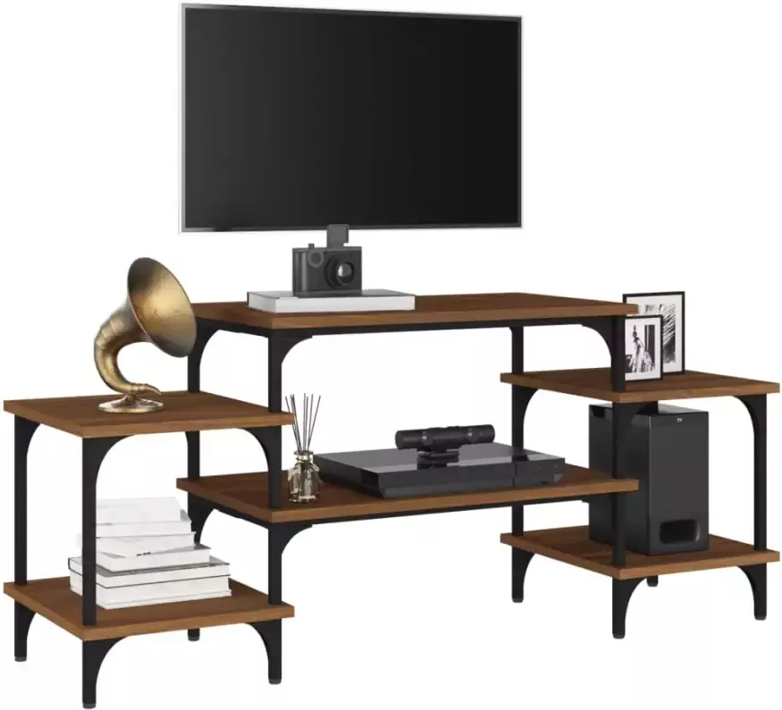 VidaXL -Tv-meubel-117x35x52-cm-bewerkt-hout-bruineikenkleurig - Foto 5
