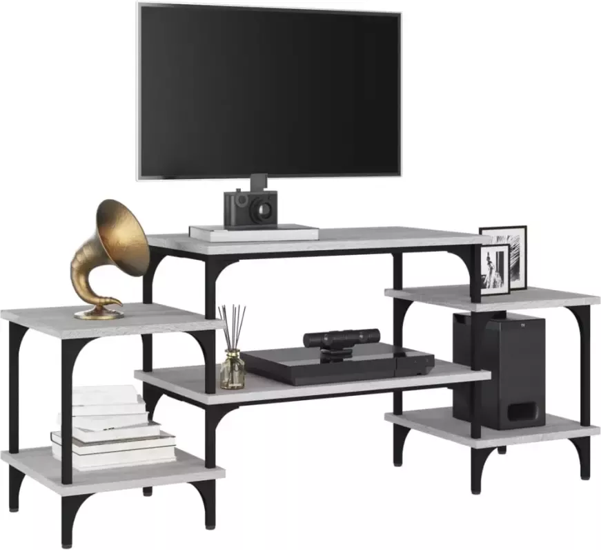 VidaXL -Tv-meubel-117x35x52-cm-bewerkt-hout-grijs-sonoma-eikenkleurig - Foto 4