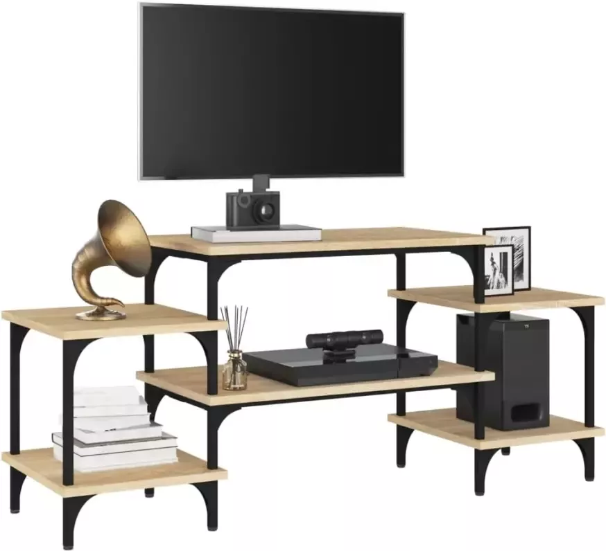 VidaXL -Tv-meubel-117x35x52-cm-bewerkt-hout-sonoma-eikenkleurig - Foto 4