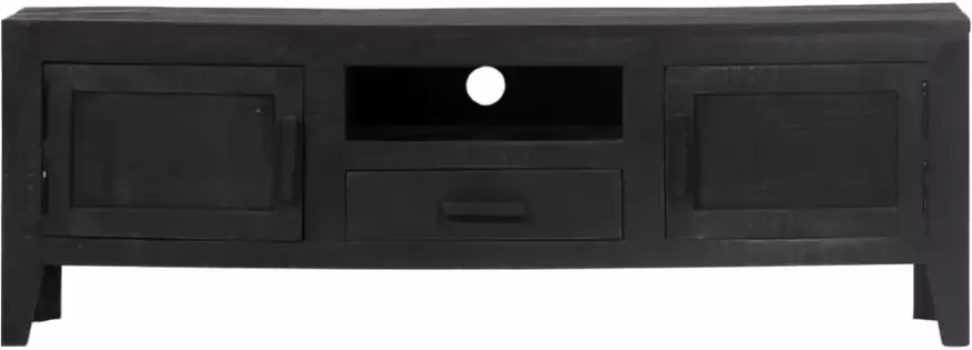 VidaXL -Tv-meubel-118x30x40-cm-massief-mangohout-zwart - Foto 5