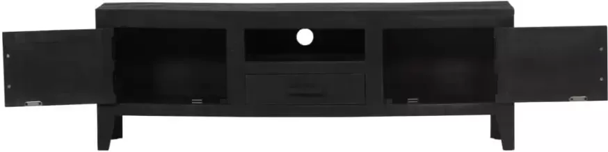 VidaXL -Tv-meubel-118x30x40-cm-massief-mangohout-zwart - Foto 4