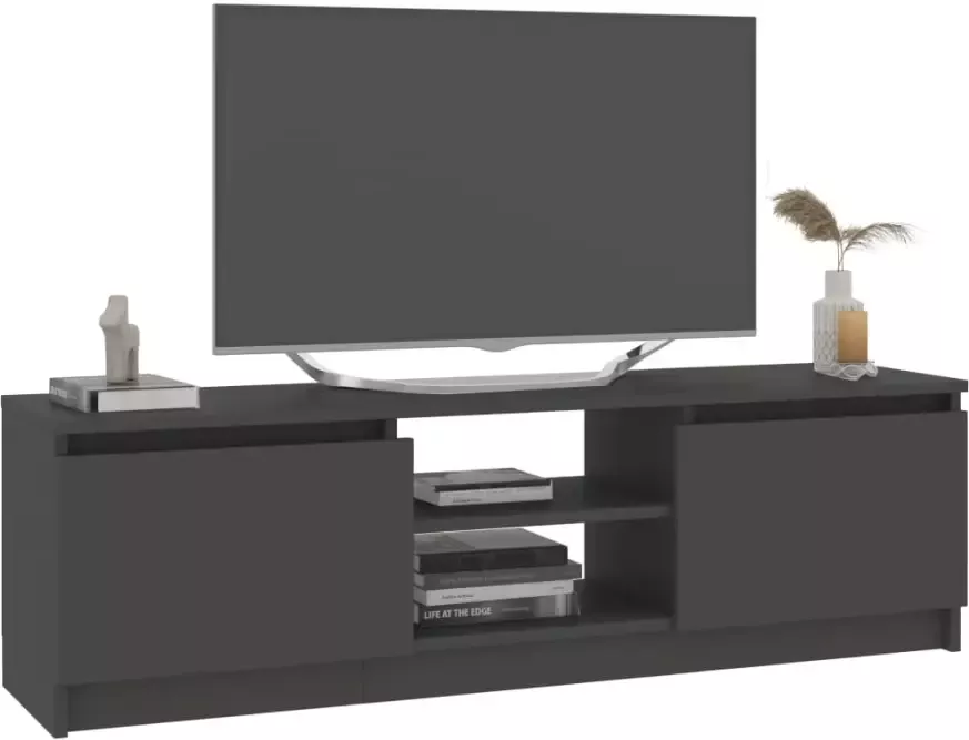 VidaXL -Tv-meubel-120x30x35 5-cm-bewerkt-hout-grijs