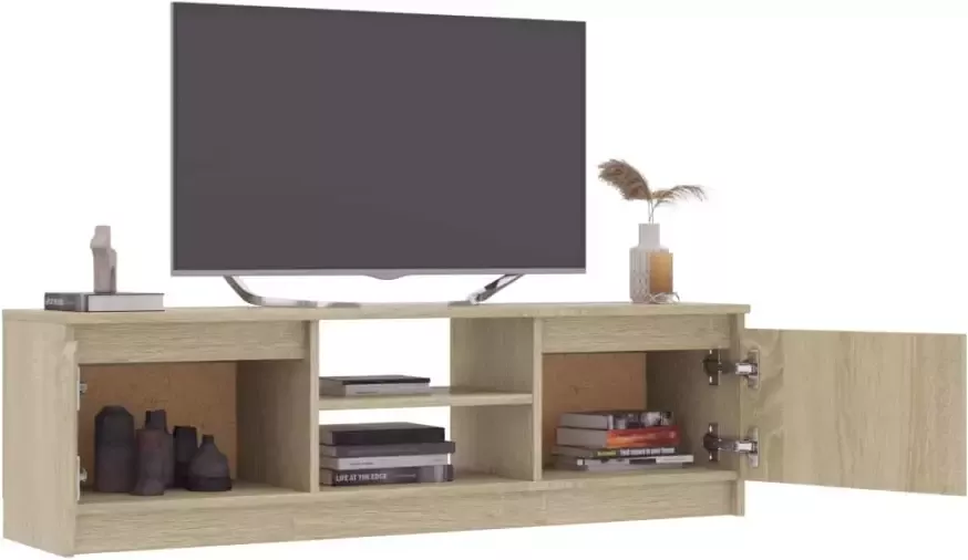 VidaXL -Tv-meubel-120x30x35 5-cm-bewerkt-hout-sonoma-eikenkleurig - Foto 2