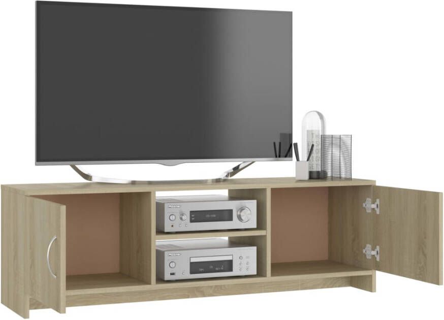 VidaXL -Tv-meubel-120x30x37 5-cm-bewerkt-hout-sonoma-eikenkleurig - Foto 2