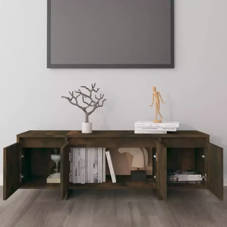 VidaXL -Tv-meubel-120x30x40 5-cm-bewerkt-hout-gerookt-eikenkleurig - Foto 3