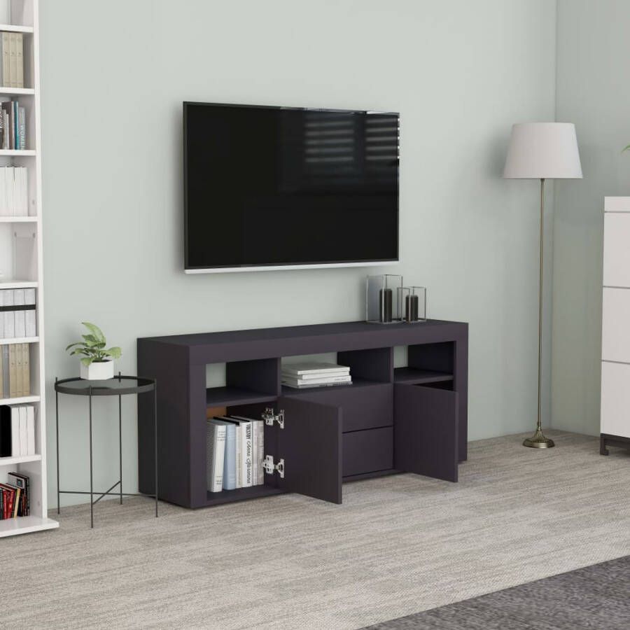 VidaXL -Tv-meubel-120x30x50-cm-bewerkt-hout-grijs