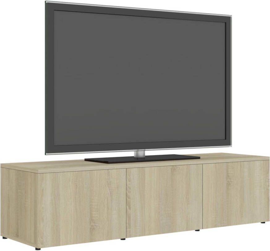 VidaXL -Tv-meubel-120x34x30-cm-bewerkt-hout-sonoma-eikenkleurig - Foto 1