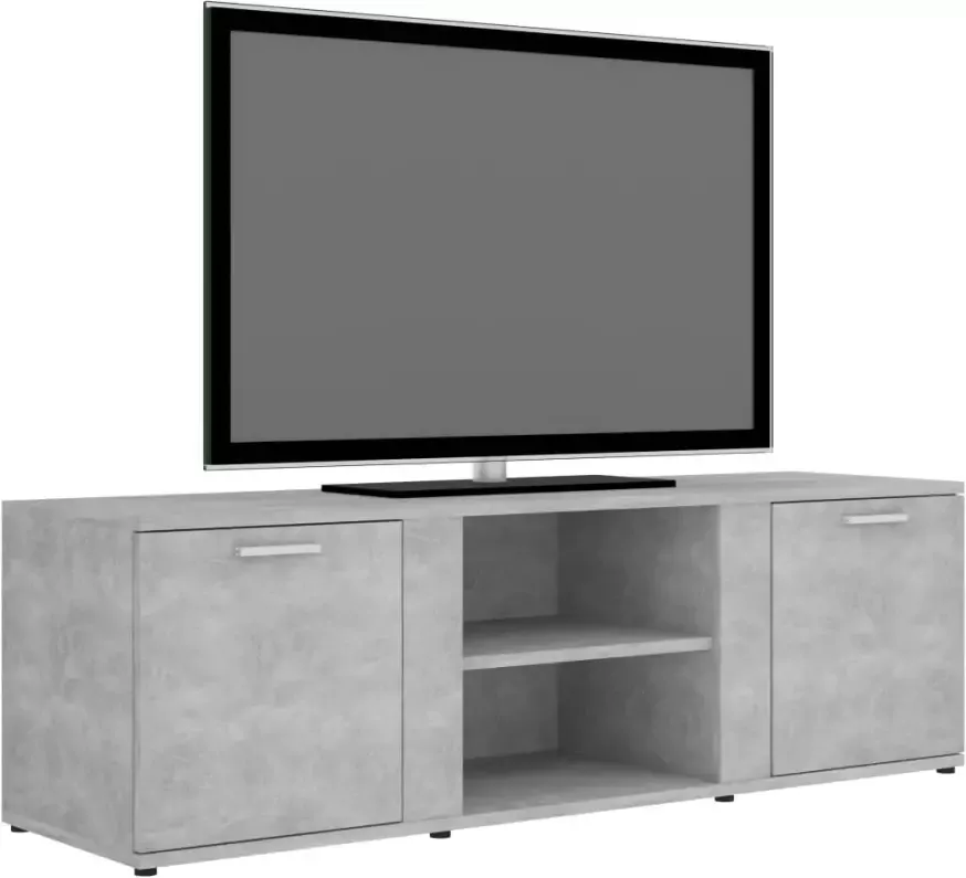 VidaXL -Tv-meubel-120x34x37-cm-bewerkt-hout-betongrijs - Foto 3