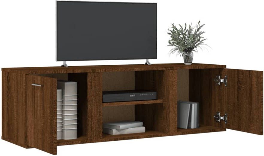 VidaXL -Tv-meubel-120x34x37-cm-bewerkt-hout-bruineikenkleurig - Foto 2