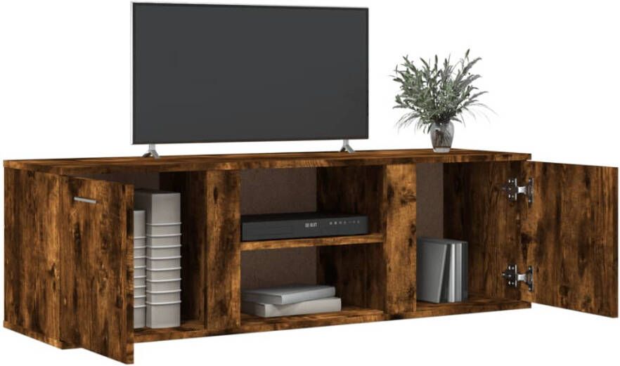 VidaXL -Tv-meubel-120x34x37-cm-bewerkt-hout-gerookt-eikenkleurig - Foto 2