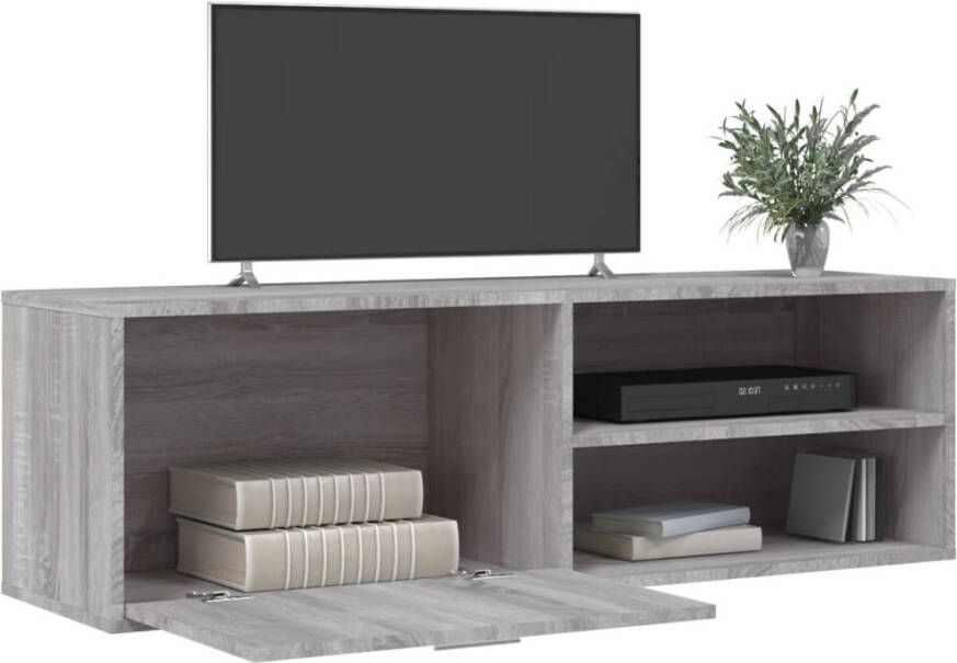 VidaXL -Tv-meubel-120x34x37-cm-bewerkt-hout-grijs-sonoma-eikenkleurig - Foto 2