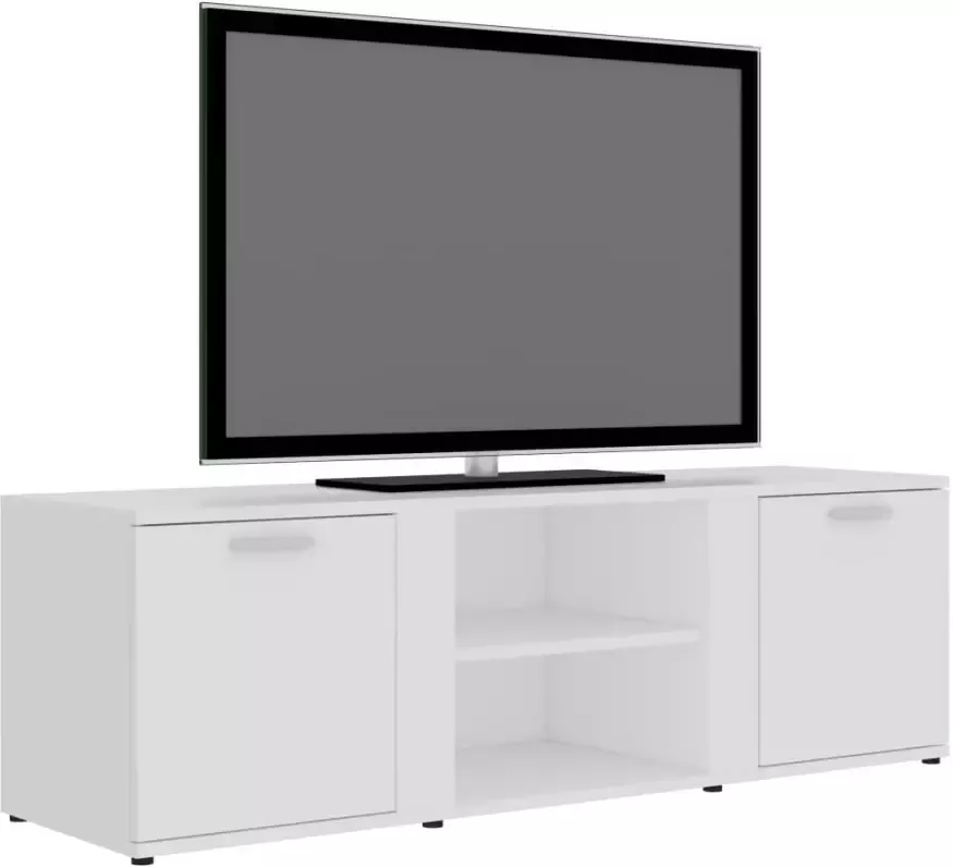 VidaXL -Tv-meubel-120x34x37-cm-bewerkt-hout-wit - Foto 2