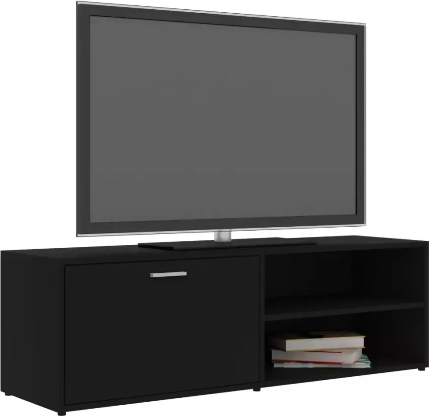 VidaXL -Tv-meubel-120x34x37-cm-bewerkt-hout-zwart - Foto 2