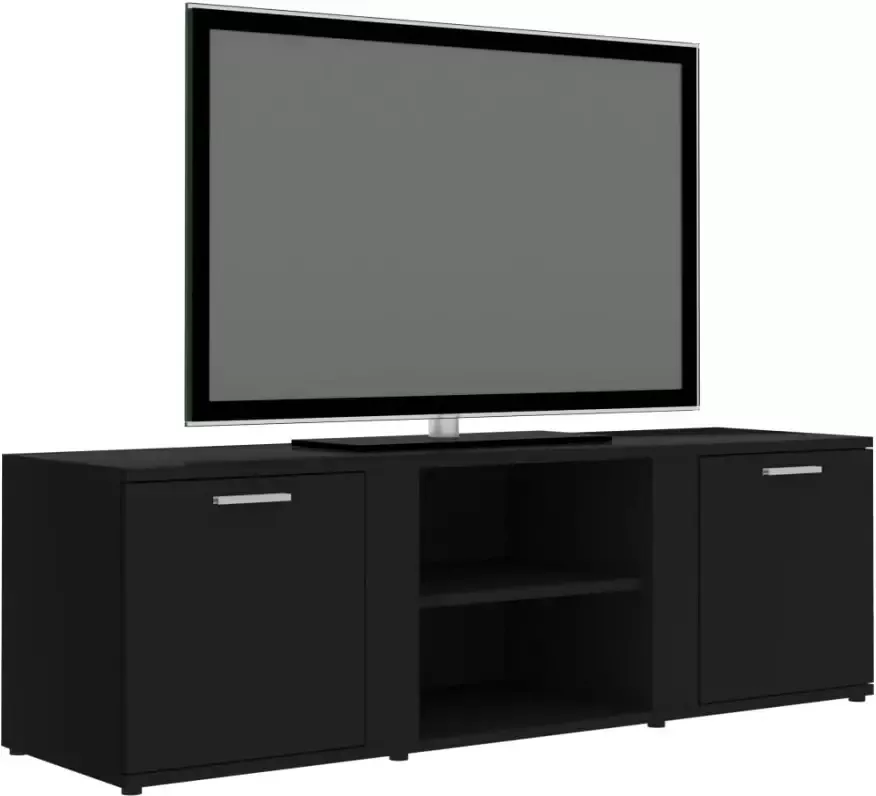 VidaXL -Tv-meubel-120x34x37-cm-bewerkt-hout-zwart - Foto 3