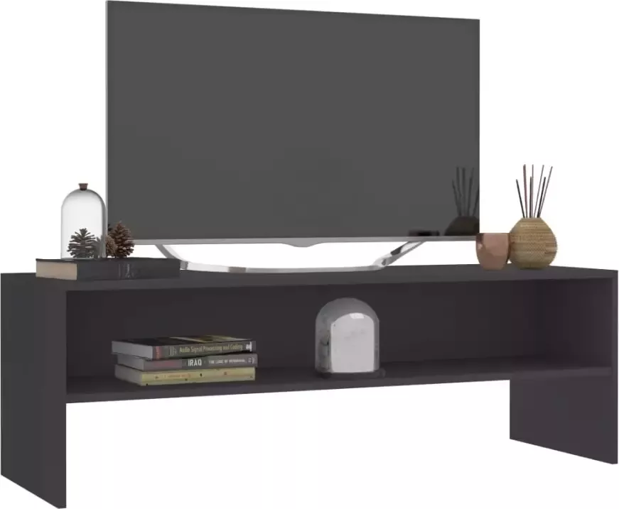 VidaXL -Tv-meubel-120x40x40-cm-bewerkt-hout-grijs - Foto 1