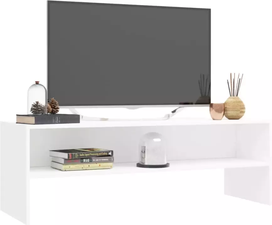 VidaXL -Tv-meubel-120x40x40-cm-bewerkt-hout-wit - Foto 2