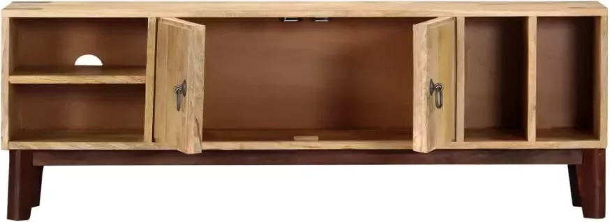 VidaXL -Tv-meubel-130x30x46-cm-massief-ruw-mangohout - Foto 4