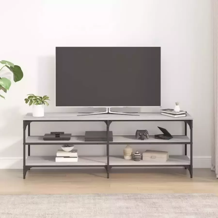 VidaXL -Tv-meubel-140x30x50-cm-bewerkt-hout-grijs-sonoma-eikenkleurig - Foto 3