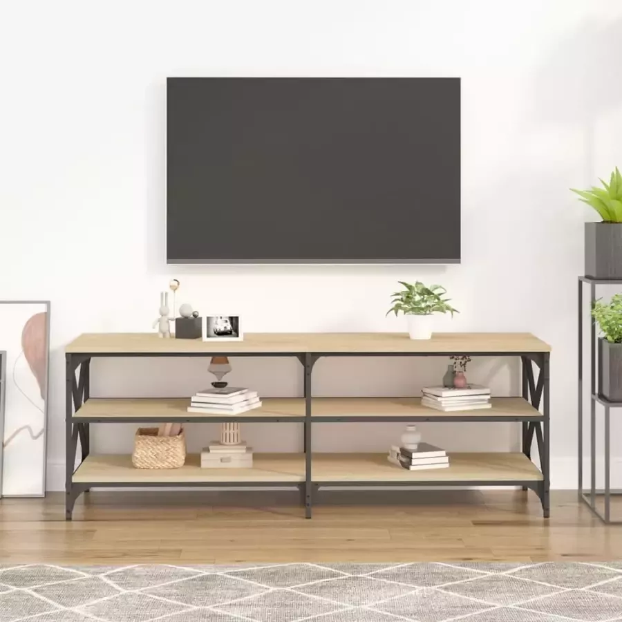 VidaXL -Tv-meubel-140x40x50-cm-bewerkt-hout-sonoma-eikenkleurig