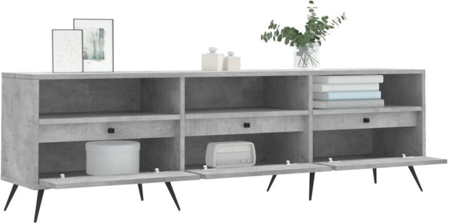 VidaXL -Tv-meubel-150x30x44 5-cm-bewerkt-hout-betongrijs - Foto 5
