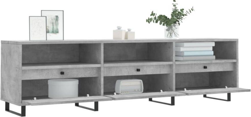 VidaXL -Tv-meubel-150x30x44 5-cm-bewerkt-hout-betongrijs - Foto 6