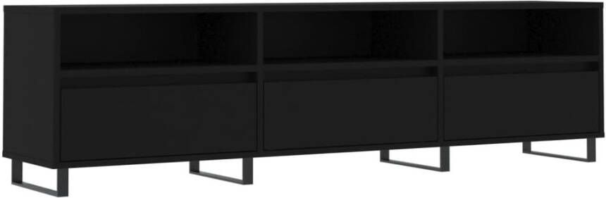 VidaXL -Tv-meubel-150x30x44 5-cm-bewerkt-hout-zwart - Foto 7