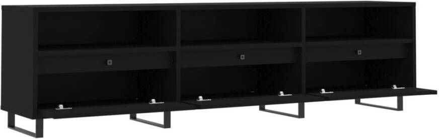 VidaXL -Tv-meubel-150x30x44 5-cm-bewerkt-hout-zwart - Foto 8