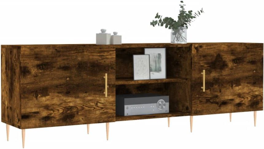 Prolenta Premium INFIORI Tv-meubel 150x30x50 cm bewerkt hout gerookt eikenkleurig - Foto 6