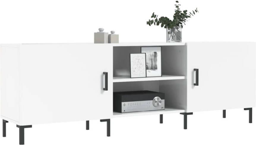 VidaXL -Tv-meubel-150x30x50-cm-bewerkt-hout-hoogglans-wit - Foto 11