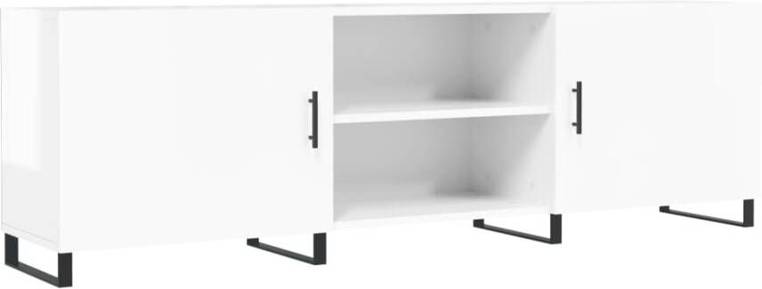 VidaXL -Tv-meubel-150x30x50-cm-bewerkt-hout-hoogglans-wit - Foto 10