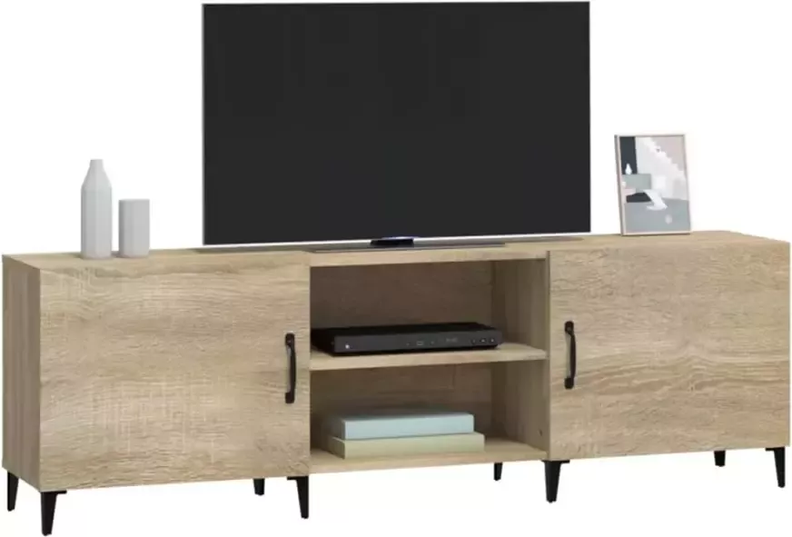 VidaXL -Tv-meubel-150x30x50-cm-bewerkt-hout-sonoma-eikenkleurig - Foto 3