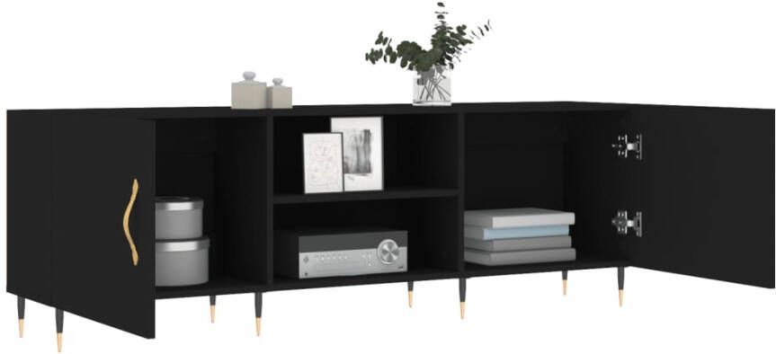 VidaXL -Tv-meubel-150x30x50-cm-bewerkt-hout-zwart - Foto 7