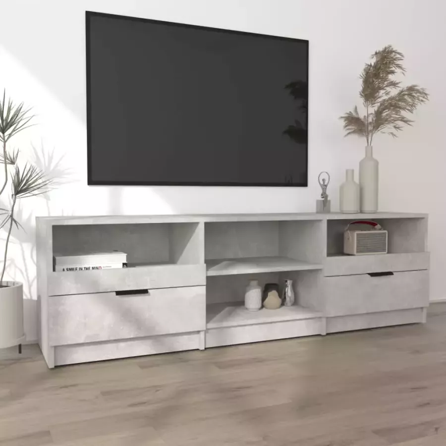 VidaXL -Tv-meubel-150x33 5x45-cm-bewerkt-hout-betongrijs - Foto 2