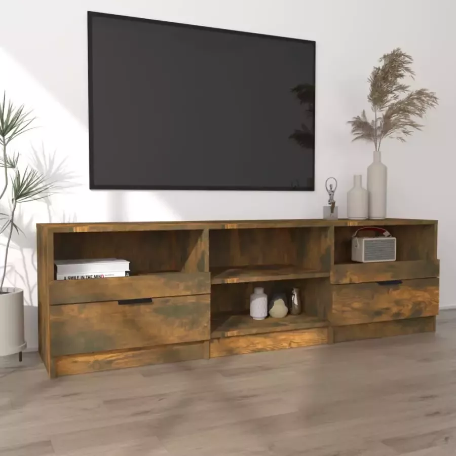 VidaXL -Tv-meubel-150x33 5x45-cm-bewerkt-hout-gerookt-eikenkleurig - Foto 2