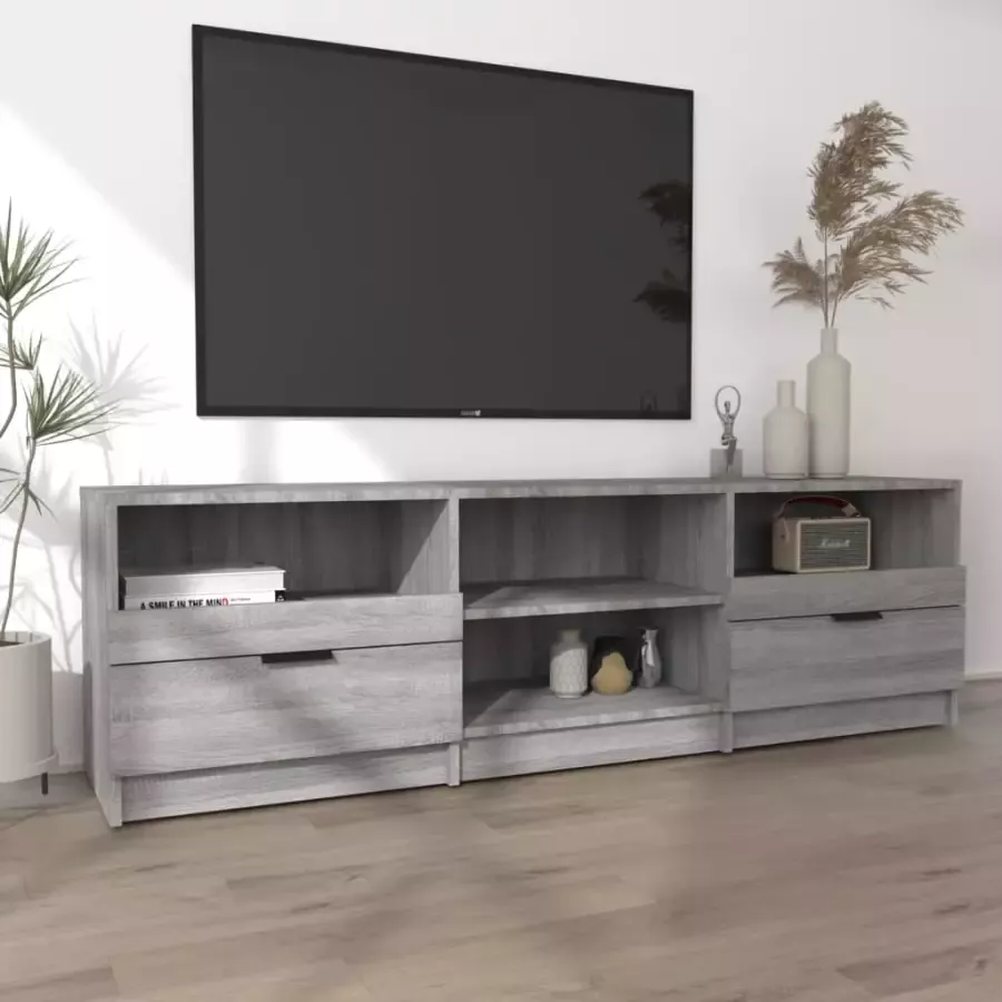 VidaXL -Tv-meubel-150x33 5x45-cm-bewerkt-hout-grijs-sonoma-eikenkleurig - Foto 2