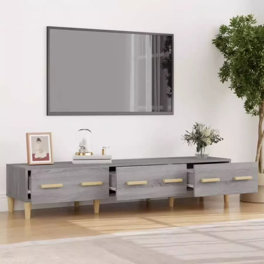 VidaXL -Tv-meubel-150x34 5x30-cm-bewerkt-hout-grijs-sonoma-eikenkleurig - Foto 1