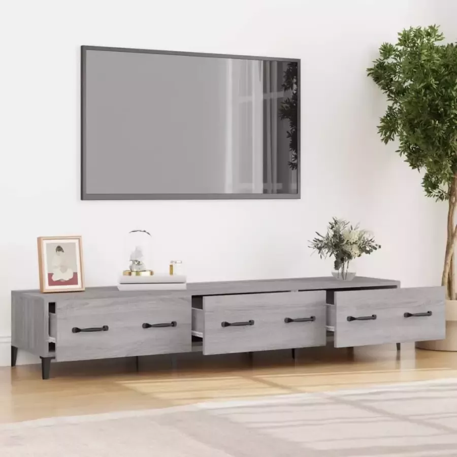 VidaXL -Tv-meubel-150x34 5x30-cm-bewerkt-hout-grijs-sonoma-eikenkleurig