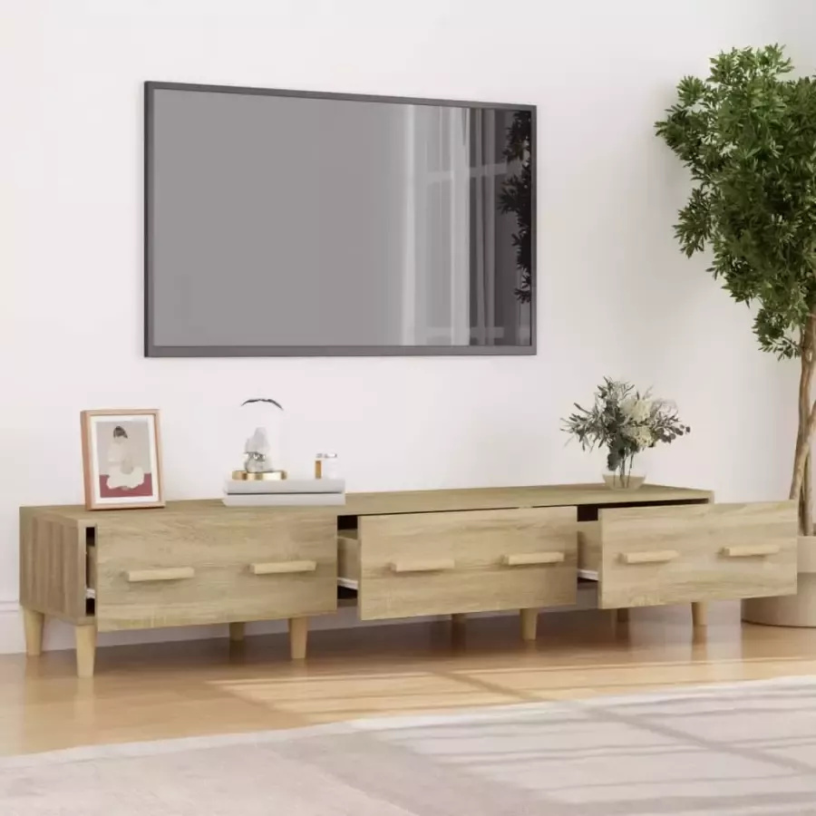 VidaXL -Tv-meubel-150x34 5x30-cm-bewerkt-hout-sonoma-eikenkleurig - Foto 1