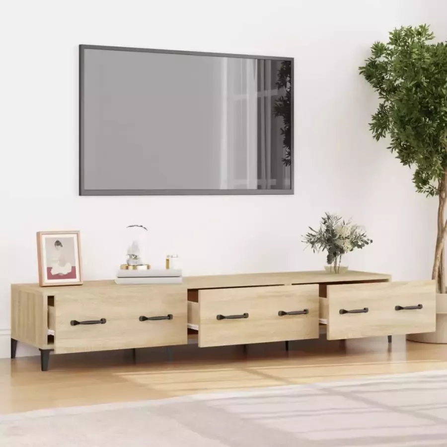 VidaXL -Tv-meubel-150x34 5x30-cm-bewerkt-hout-sonoma-eikenkleurig