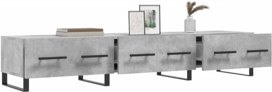VidaXL -Tv-meubel-150x36x30-cm-bewerkt-hout-betongrijs - Foto 8