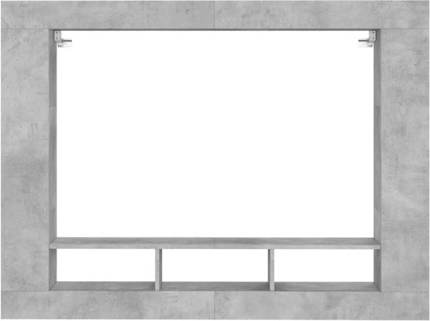 VidaXL -Tv-meubel-152x22x113-cm-bewerkt-hout-betongrijs - Foto 3