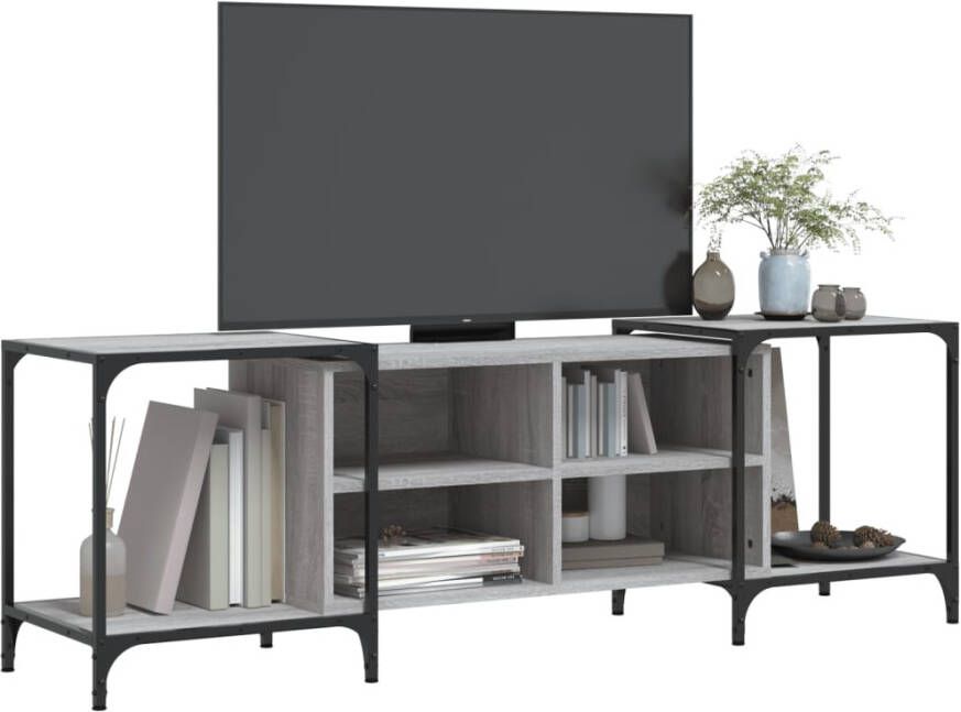 VidaXL -Tv-meubel-153x37x50-cm-bewerkt-hout-grijs-sonoma-eikenkleurig