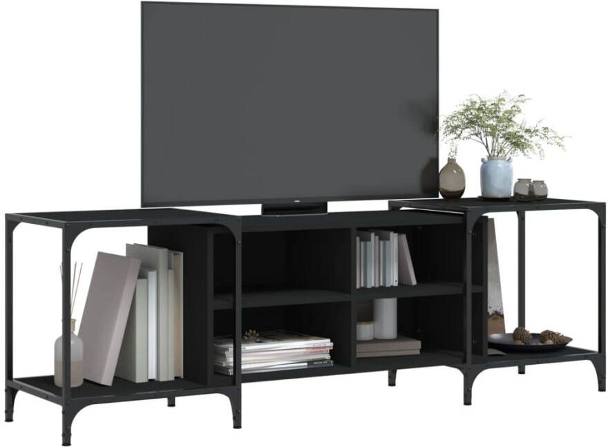 VidaXL -Tv-meubel-153x37x50-cm-bewerkt-hout-zwart
