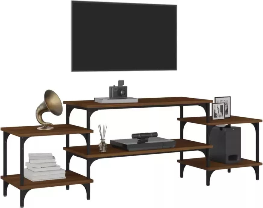 VidaXL -Tv-meubel-157x35x52-cm-bewerkt-hout-bruineikenkleurig - Foto 4