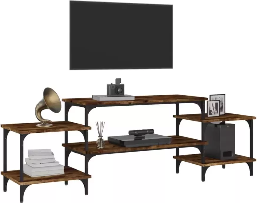 VidaXL -Tv-meubel-157x35x52-cm-bewerkt-hout-gerookt-eikenkleurig - Foto 4