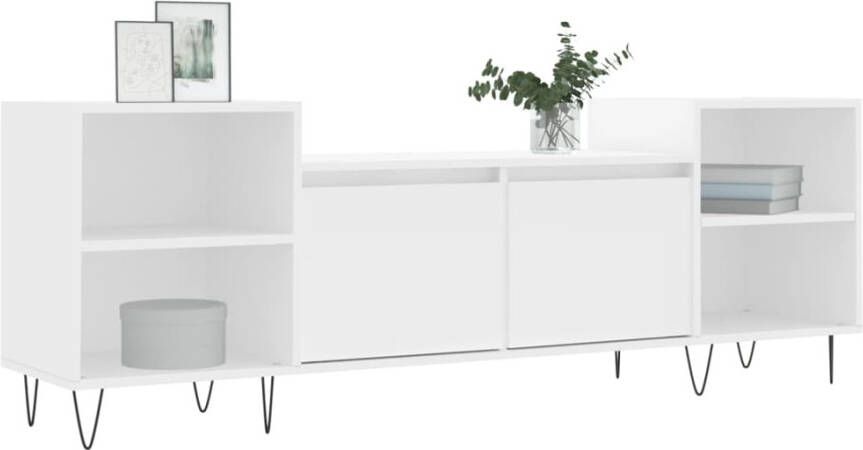 VidaXL -Tv-meubel-160x35x55-cm-bewerkt-hout-wit - Foto 3
