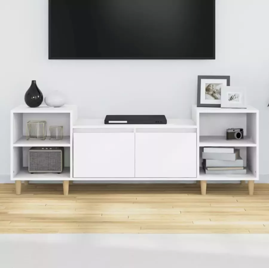 VidaXL -Tv-meubel-160x35x55-cm-bewerkt-hout-wit - Foto 5