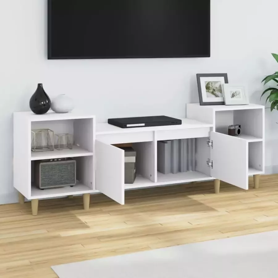 VidaXL -Tv-meubel-160x35x55-cm-bewerkt-hout-wit - Foto 4